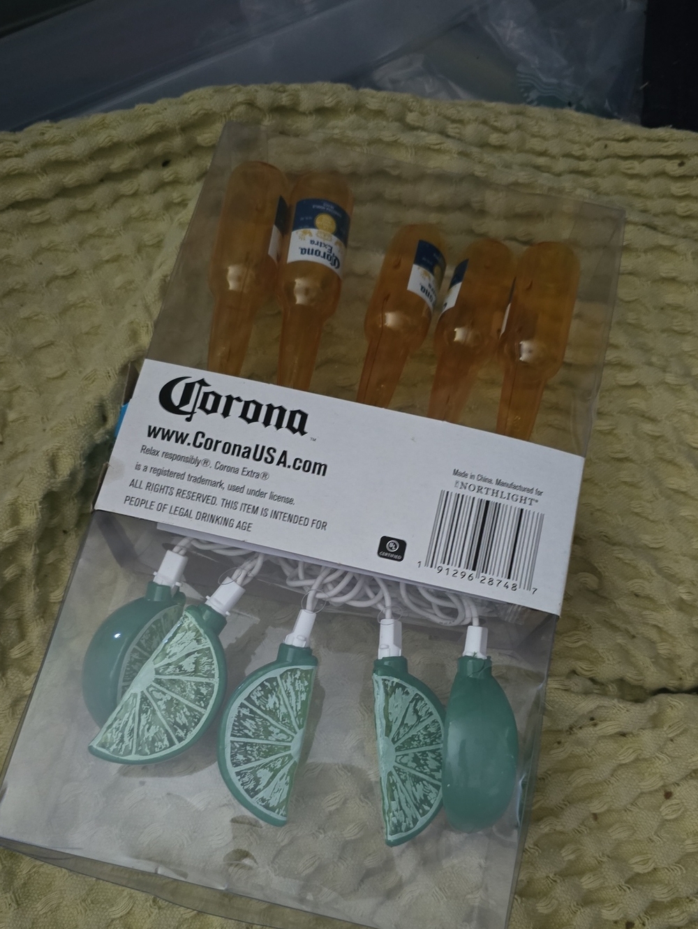 Corona Beer Bottle Lime Slice Patio Twinkle String Lights Bottle 9 Ft